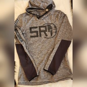 Womens Reebok Gray Hooded Spartan Race Pullover Size XS